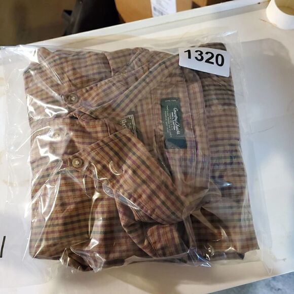 Vtg Hathaway Shirt Mens 16 34/35 Brown Plaid Country Check Button Up - Picture 8 of 8